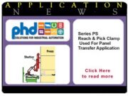 Series PS Reach & Pick Clamp Used For Panel Transfer Application phd app2